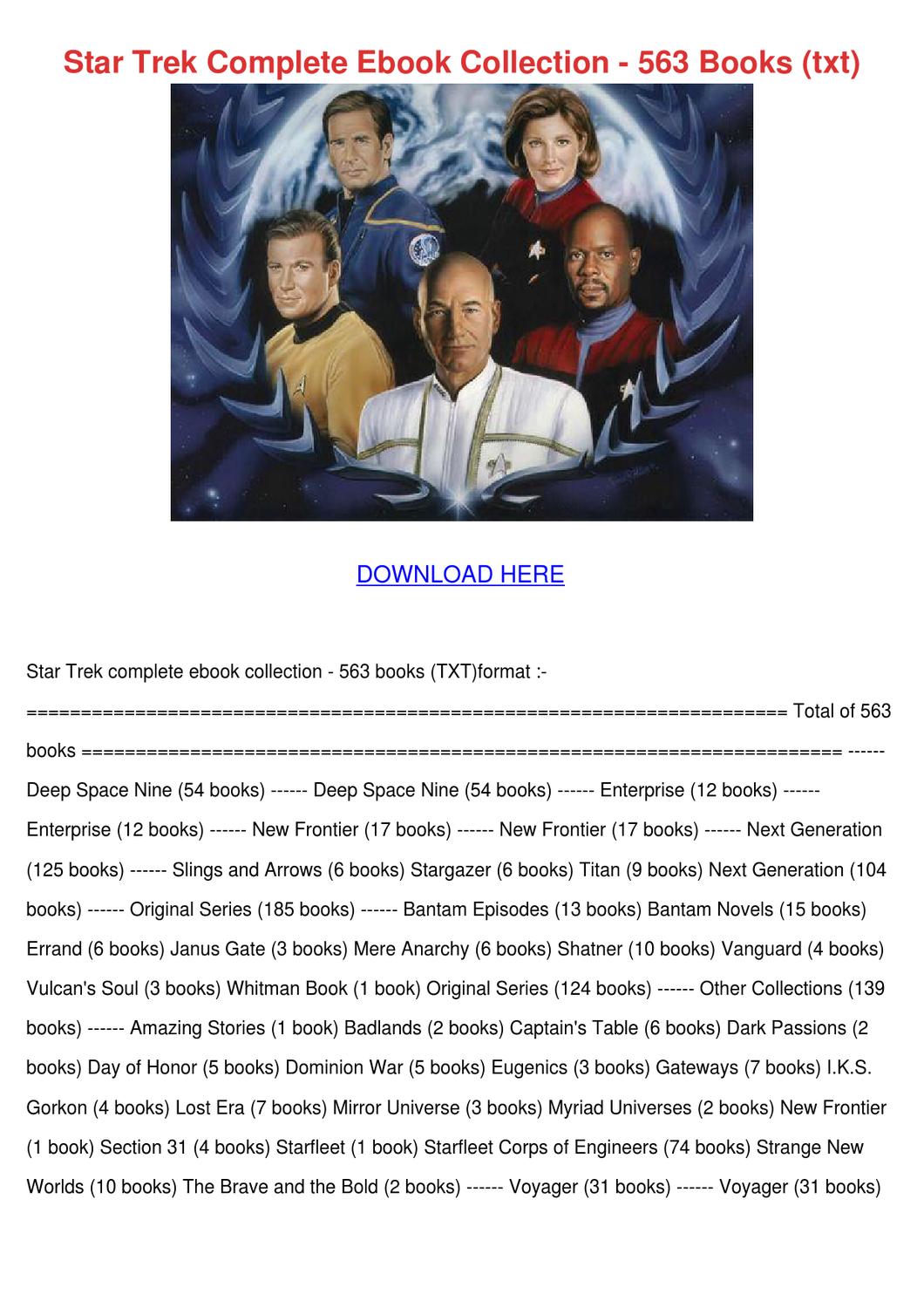 Star Trek Complete Ebook Collection 563 Books Online